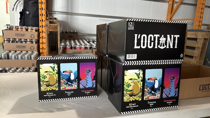 Des caisses de bières de L'Octant.