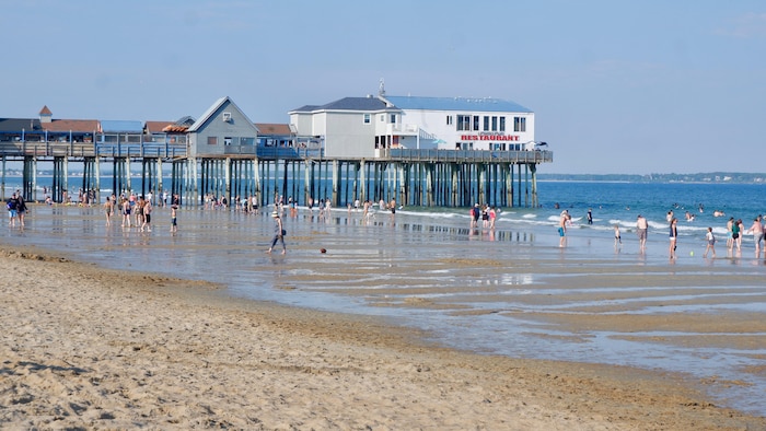 La plage d'Old Orchard dans le Maine.