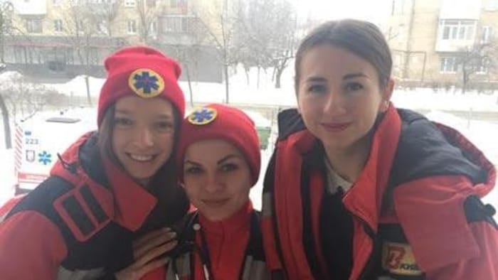 Yevchenko is trained as an emergency physician, which in Ukraine means travelling in an ambulance to deliver care.