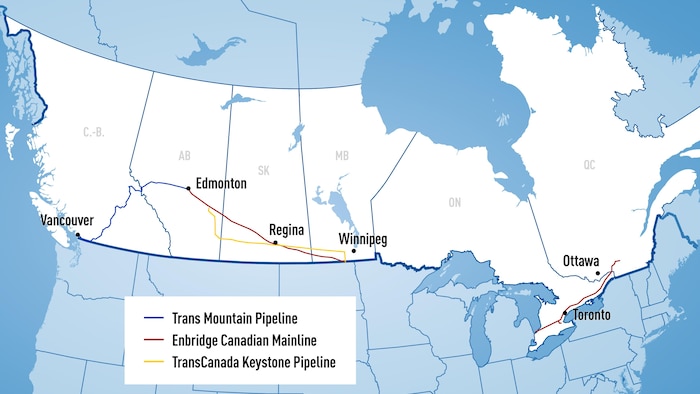 After a year, did the promises fill the mountain tubes? star-news.press/wp Canadian oil Canada Mountain in Canada (Between Alberta and British Columbia), Mainline d'Embbridge (which goes from Alberta, goes to the United States) and Keystone (then the Alberta and Manitoba who goes to the United States).