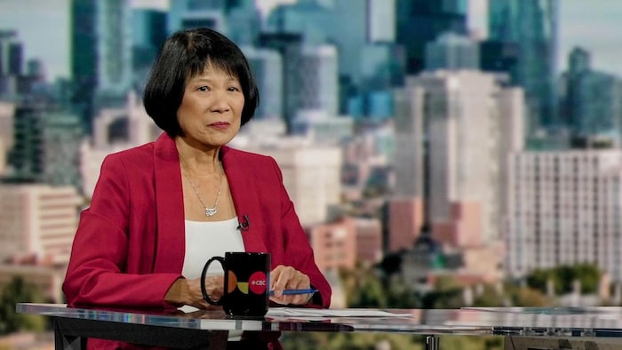 Olivia Chow sur le plateau de CBC.