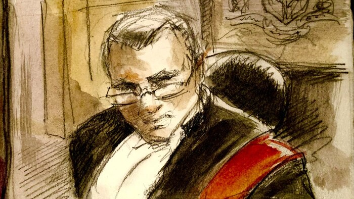 Une illustration judiciaire du juge David Rose.