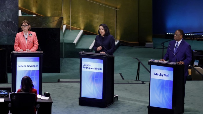 Rebeca Grynspan, Carolyn Rodrigues Birkett et Macky Sall.