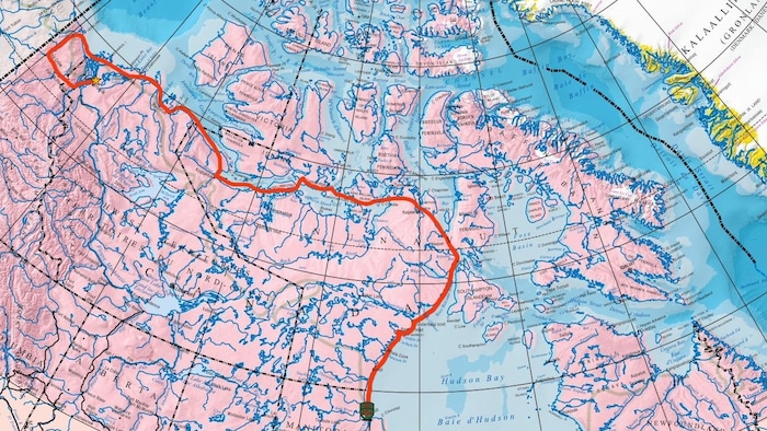 Une carte de l'Arctique canadienne