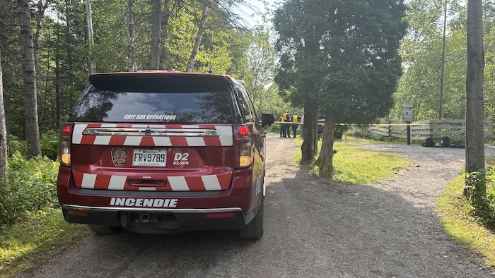 Une voiture du Service incendie de Saguenay.