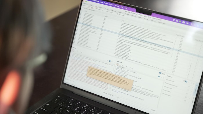 Des données et du codification s'affichent sur un écran d'ordinateur.