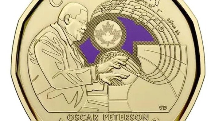 Ang commemorative coin ni Oscar Peterson.