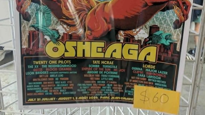 Une affiche du festival d'Osheaga.