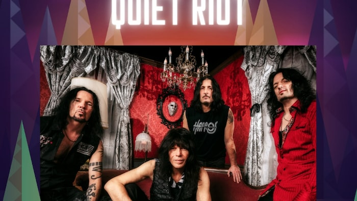L'affiche d'Osisko en lumière sur la présence du groupe Quiet Riot.