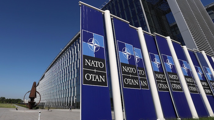 Edificio de la sede de la OTAN en Bruselas, Bélgica.