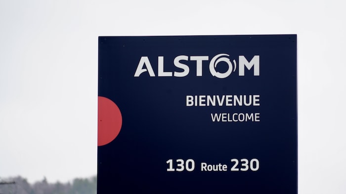 Pancarte d'Alstom.