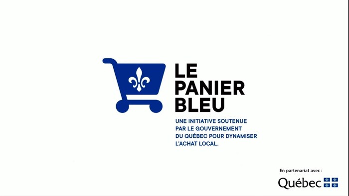 Un chariot d'épicerie frappé de la fleur de lys