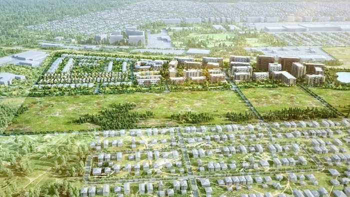 Des plans des Parker Lands à Winnipeg.