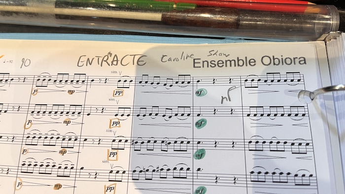 Une partition musicale.