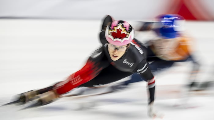 Florence Brunelle sur la piste.