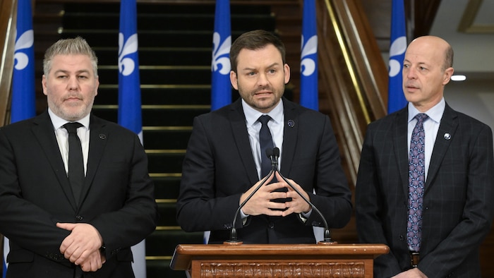 Pascal Bérubé, Paul St-Pierre Plamondon et Joël Arsenault.