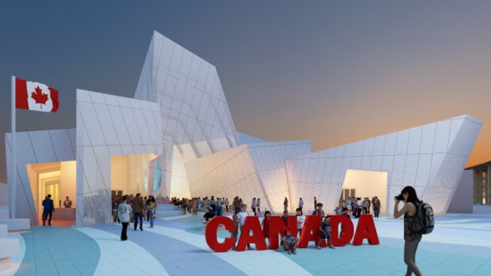 Le concept visuel d'un pavillon du Canada,