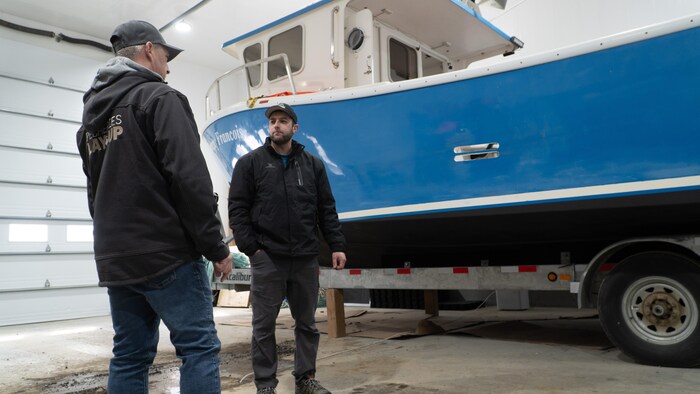 Les pêcheurs de homard Marc-Antoine Element et Daniel Boulay