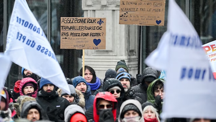 Une manifestation à Montréal.