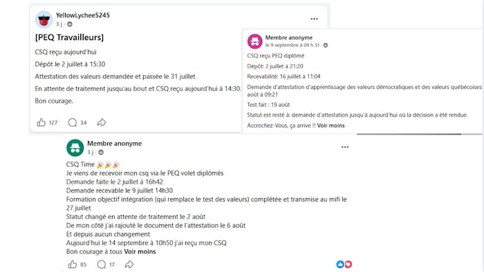 Montage de captures d'écran.