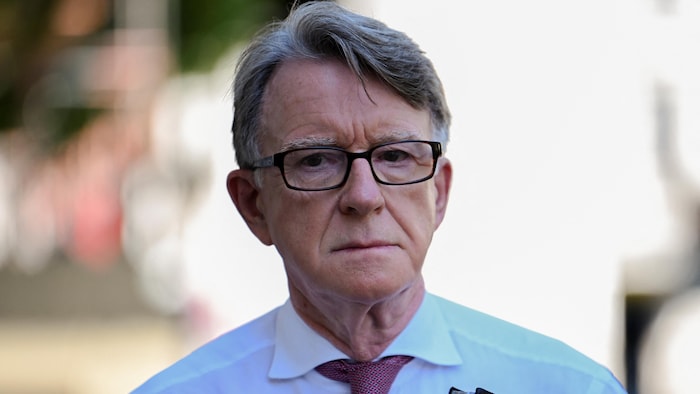L'ambassadeur britannique aux États-Unis, Peter Mandelson, à Londres le 18 juin 2025. 