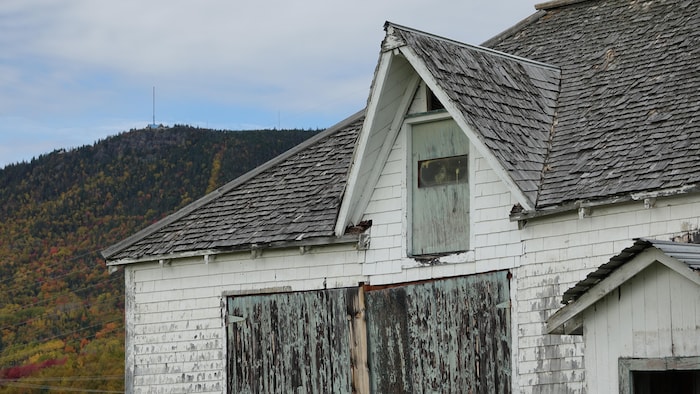 Vue sur la toiture et le rêvement vieilli de l'ancienne école.