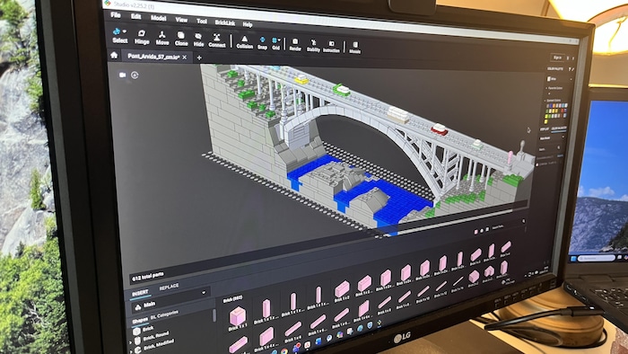 Un pont conceptualisé dans un logiciel.