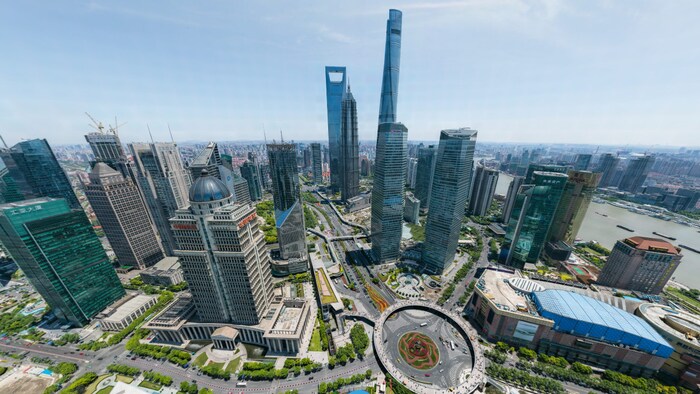 Vue aérienne sur Shanghai