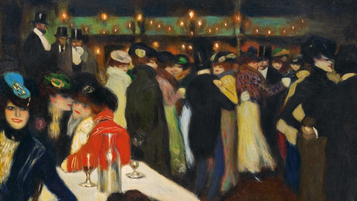 Tableau montrant des gens en train de danser