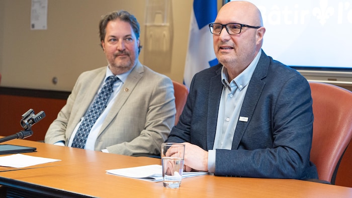 Mathieu Rivest et Steve Gignac en point de presse.