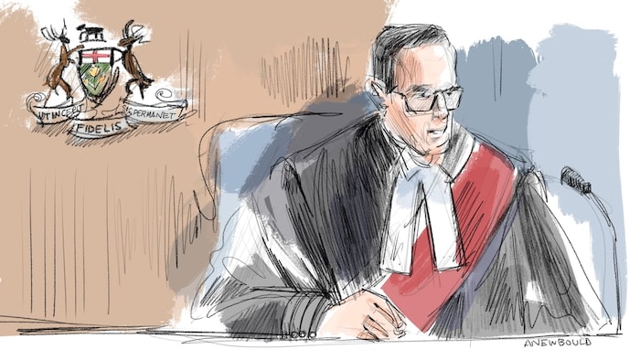 Illustration judiciaire du prononcé de la sentence.