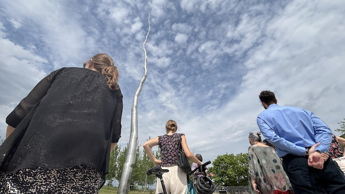 Des sculptures sont installées sur la pointe Kìwekì à Ottawa.