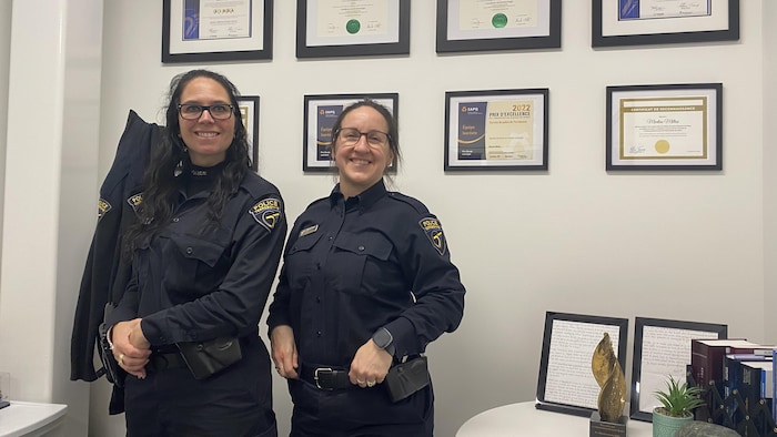Les agentes de liaison en violence conjugale du Service de police de Terrebonne, Joëlle Laparé et Martine Milton.