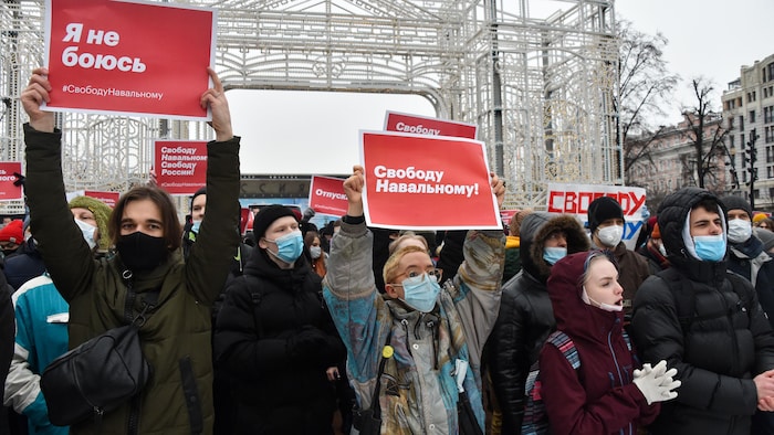 Des manifestants à Moscou. 