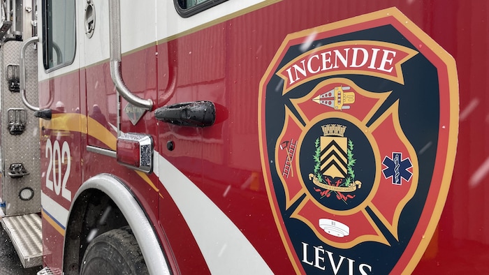 Un camion du Service incendie de Lévis.