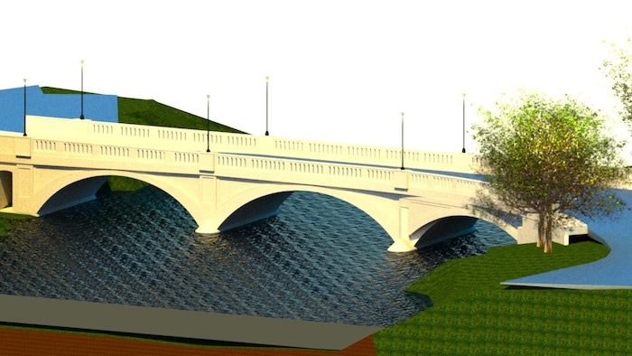 Une simulation du futur pont D'Amours à Rivière-du-Loup.