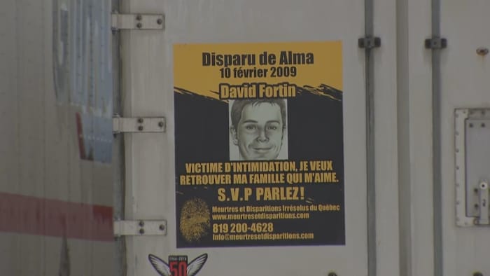 Le portrait de David Fortin sur une remorque
