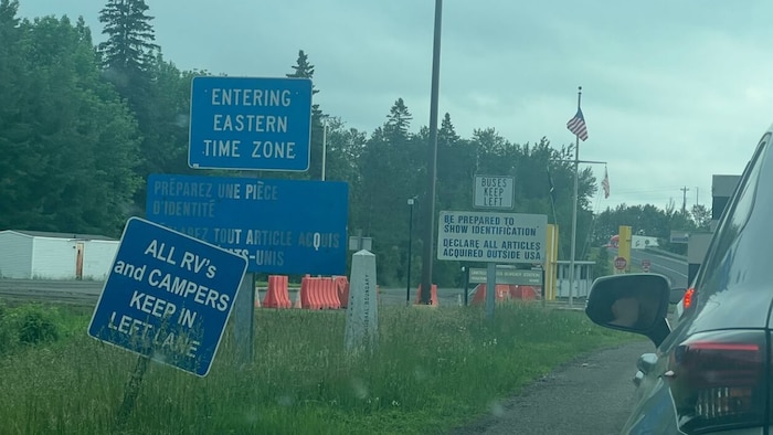 Le poste frontalier de l'Interstate 95 à Houlton, dans le Maine.