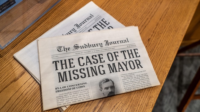 Photo d'un journal qui parle de la disparition du maire Biggar.