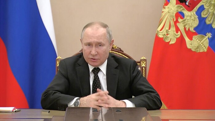 Le président russe s'exprime à la télévision. 