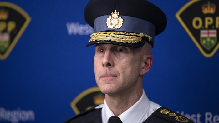 Le commissaire de la Police provinciale de l'Ontario (PPO), Thomas Carrique.