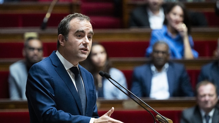 Sébastien Lecornu s'exprime à l'Assemblée nationale à Paris, le 16 octobre 2025.