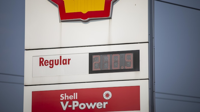 Le prix de l'essence à Vancouver le 28 août 2023. 
