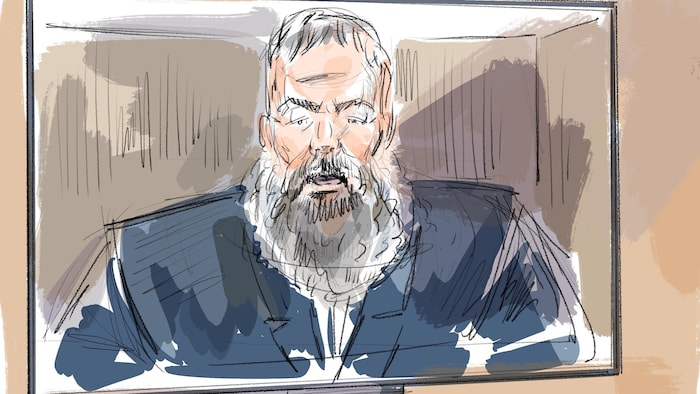 Un croquis de Steve Newton qui apparaît sur un écran