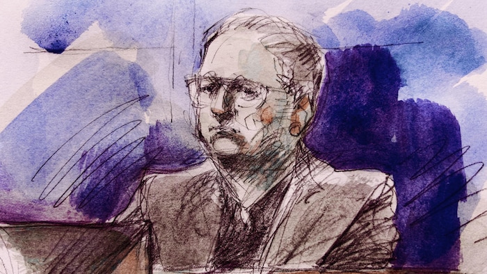 Une illustration judiciaire du procès.