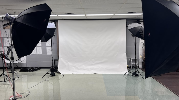 Un studio de photo dans l'école.