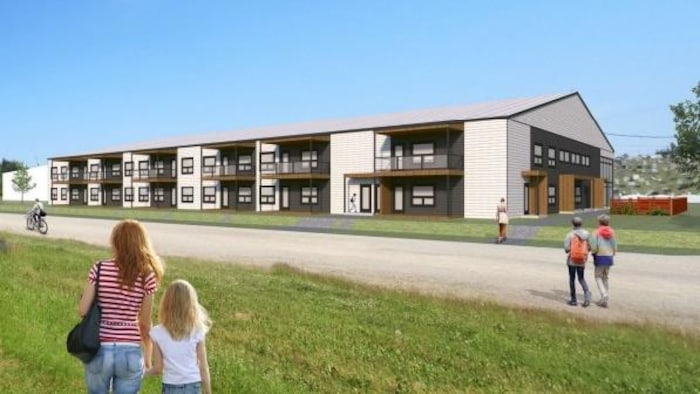Une maquette du projet de conversion de l'aréna de Havre-aux-Maisons.