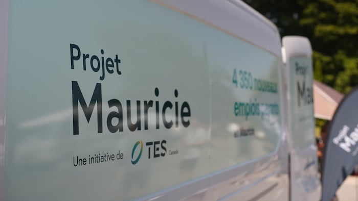 Un véhicule identifié au projet Mauricie de TES.