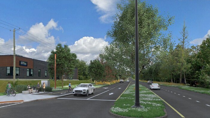 Esquisse du projet de réaménagement de la rue de la Faune.