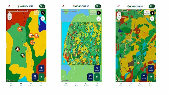 Une vue de certaines cartes de l'applications.
